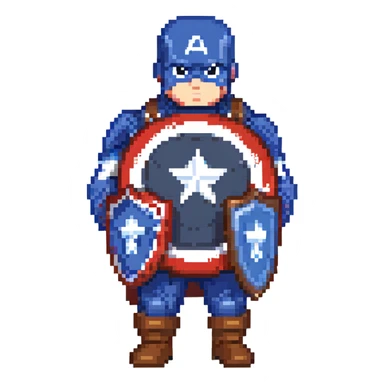 Captain America with shield sticker