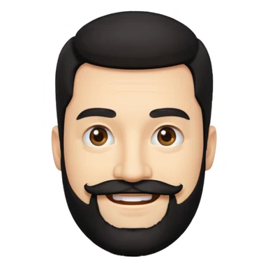 35 yaş sakallı bıyıklı siyah saç beyaz ten erkek sticker