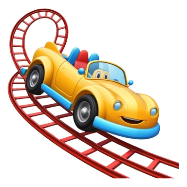 roller coaster car on track sticker