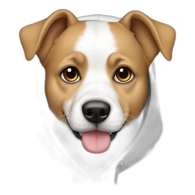 Dog White a hoodie sticker