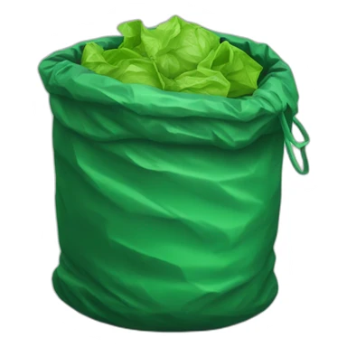 green garbage bag sticker