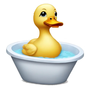 Sad bath duck head sticker