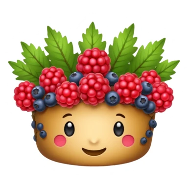 berry crown made of mixed forest fruits sticker