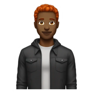 black-guy-big-lips-and-red-hair sticker