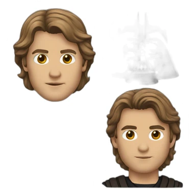 Half Anakin skywalker, halfdarth vader sticker