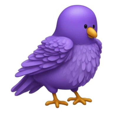 Caca violet avec des ailes sticker