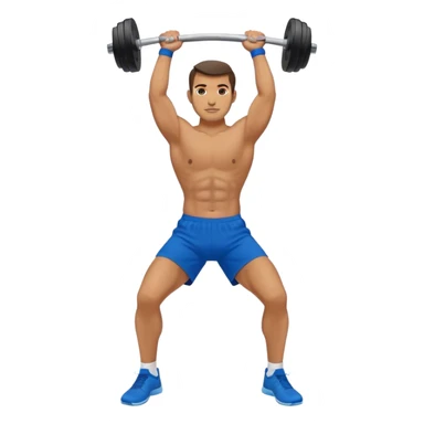 blue shorts man doing kettlebell swings sticker