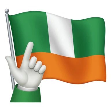 Irish flag with hands waving sticker
