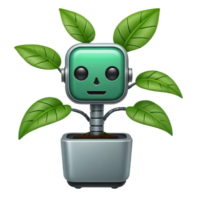 robotic house plant sticker
