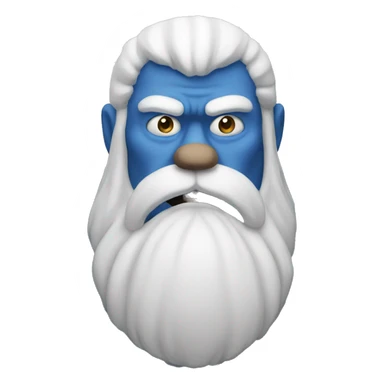 blue giant with a white beard confused sticker