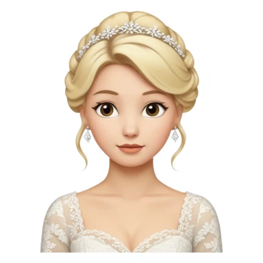 Chica blanca,pelorubi, pelo recogido, vestida novia invierno sticker