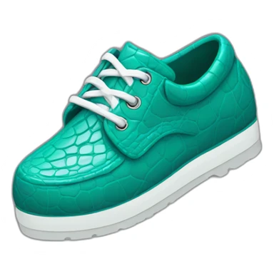 teal croc shoe sticker