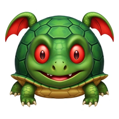 A devil in a turtle carapace sticker