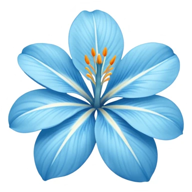 pastel blue Tropical flower sticker