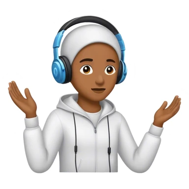 listening to music sticker