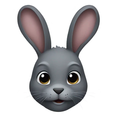 Dark grey rabbit  sticker