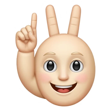 Middle finger with happy face sticker