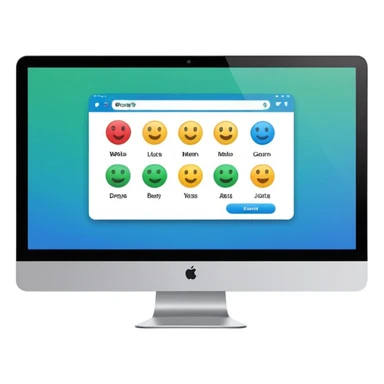 website on desktop sticker