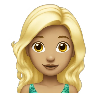 blonde girl mermaid sticker