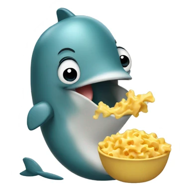 Narwal eating macaroni and cheese sticker