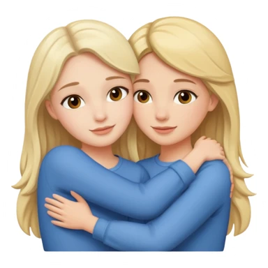 duas meninas lindas, a darem um abraço de amizade sticker