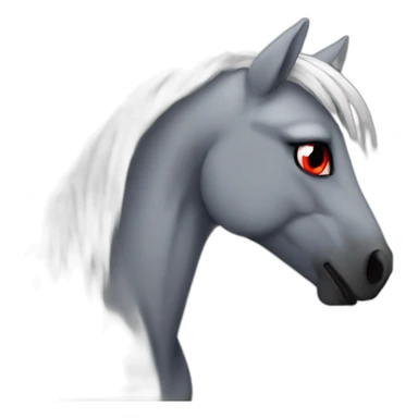 Angry Dark poney red eyes sticker