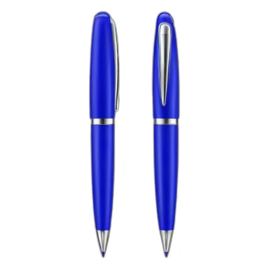 Blue ballpoint pen sticker