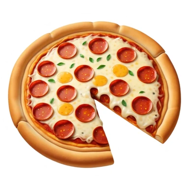 pepperoni pizza with gooey melted cheese stretching sticker
