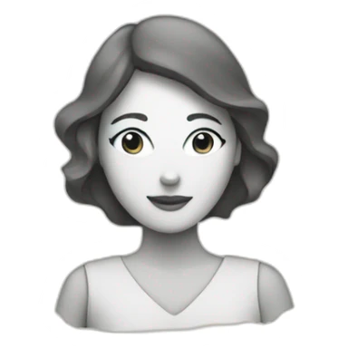 piece of paper with a drawing of a woman sticker