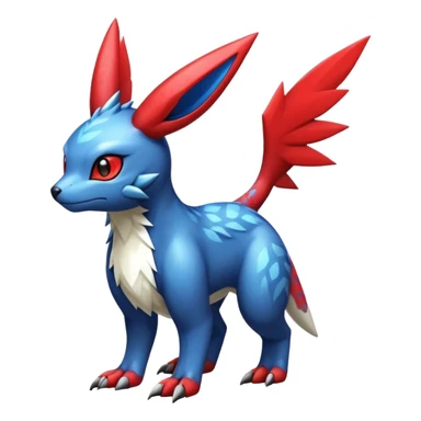  Cute Shiny Exotic Colorful Guilmon-Latias-Koraidon-Umbreon-Fakémon-hybrid-creature (full body)  sticker