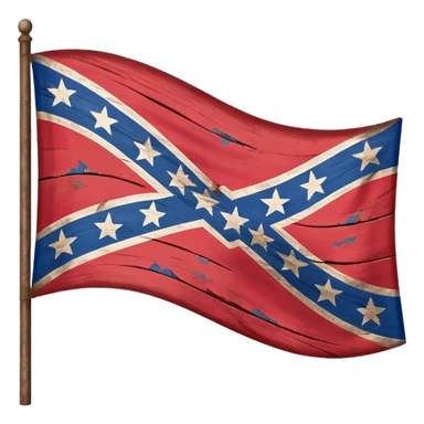 Confederate flag realistic ultra  sticker
