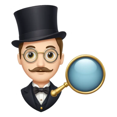 A man with a monocle sticker