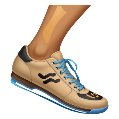 a shoe with a foot inside, stepping and showing a clear shoe print below. and leg with motion line







 sticker