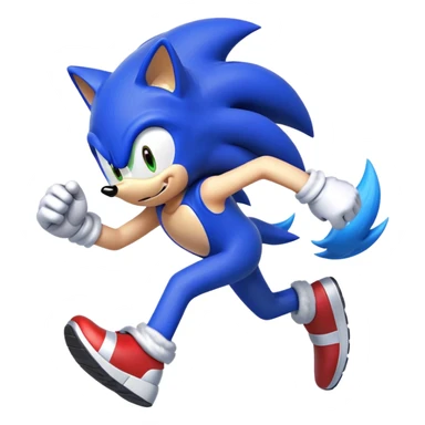 Sonic on running  sticker