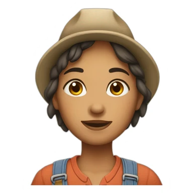 a farmer girl sticker