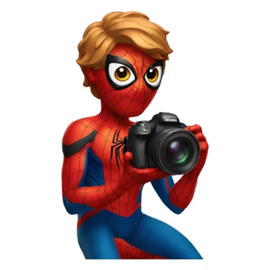 spider man holding a camera sticker
