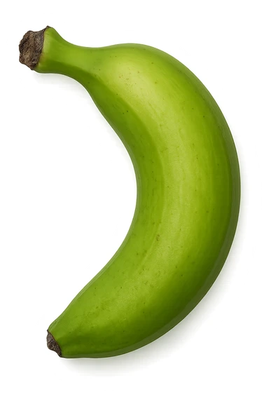 Banana acerba vista dall'alto, iperrealistiche 4k sticker