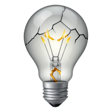 grey light bulb like 💔 sticker