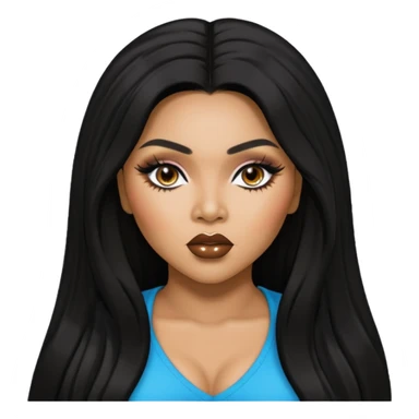 Lil Kim with long black hair sticker