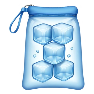 Ice in small zip bag sticker