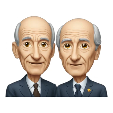giscard and mitterand débat sticker