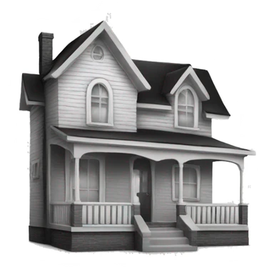 Home in black and white sticker