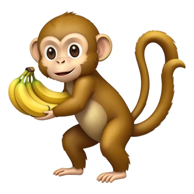 monkey with bananas  sticker