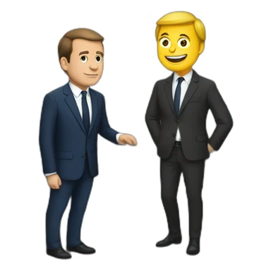 Macron qui court sur un pont sticker