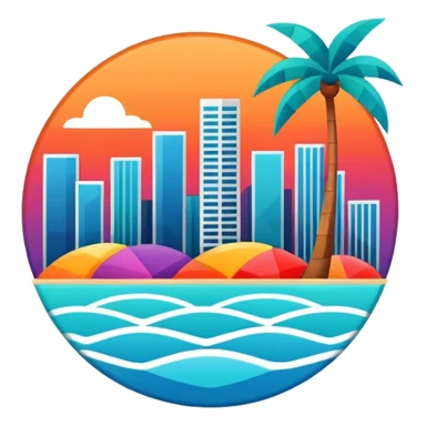 miami logo sticker