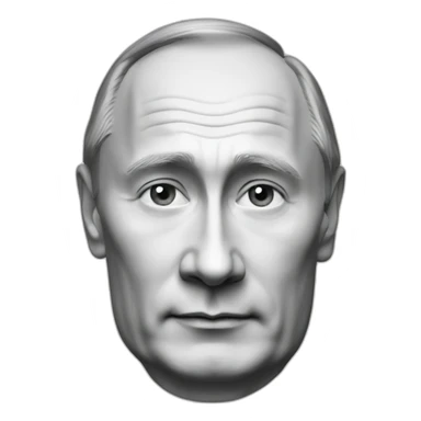 vladimir putin head only monotone sticker