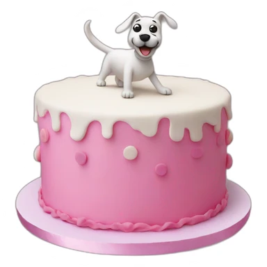 Dancing dog cake sticker
