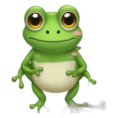 Tiny frog as an inmate sticker