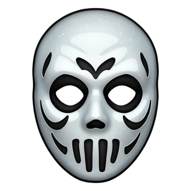 mask Ghost face glitter  sticker