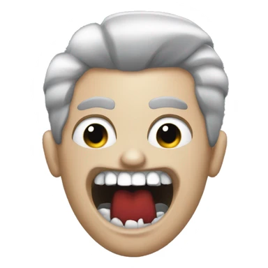 vampire working in an office, big teeth sticker